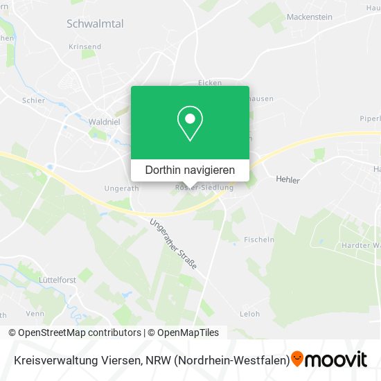 Kreisverwaltung Viersen Karte