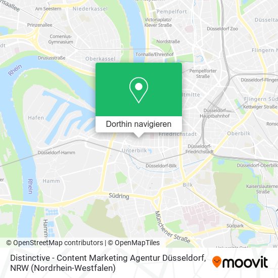 Distinctive - Content Marketing Agentur Düsseldorf Karte