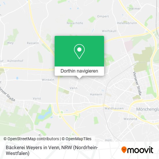 Bäckerei Weyers in Venn Karte