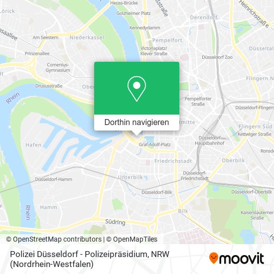 Polizei Düsseldorf - Polizeipräsidium Karte