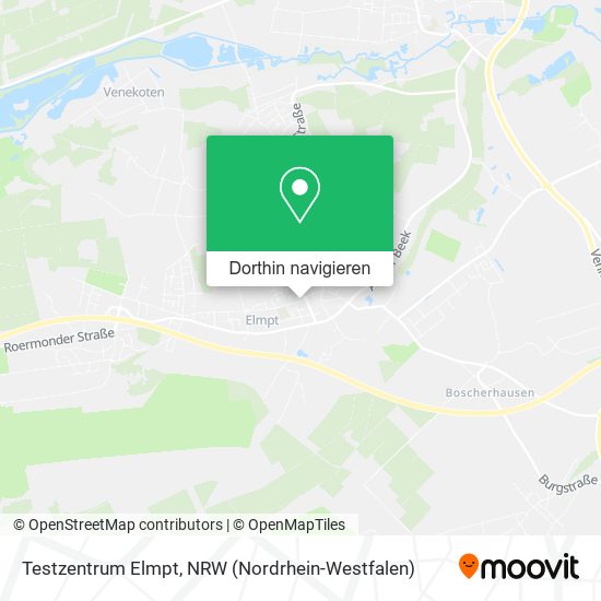 Testzentrum Elmpt Karte