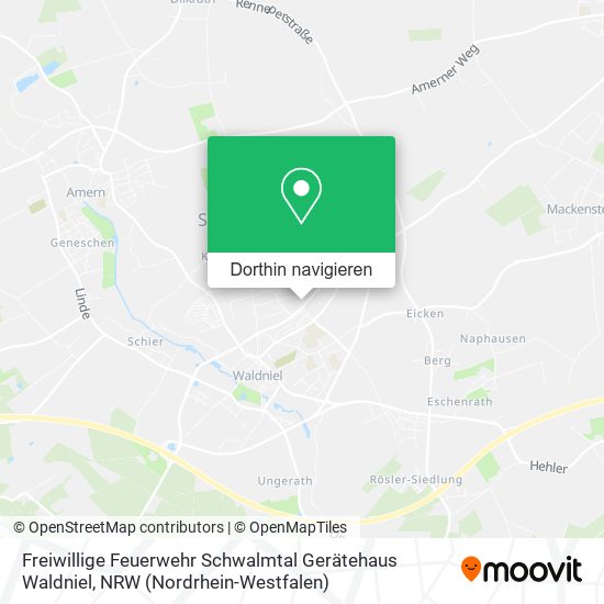 Freiwillige Feuerwehr Schwalmtal Gerätehaus Waldniel Karte