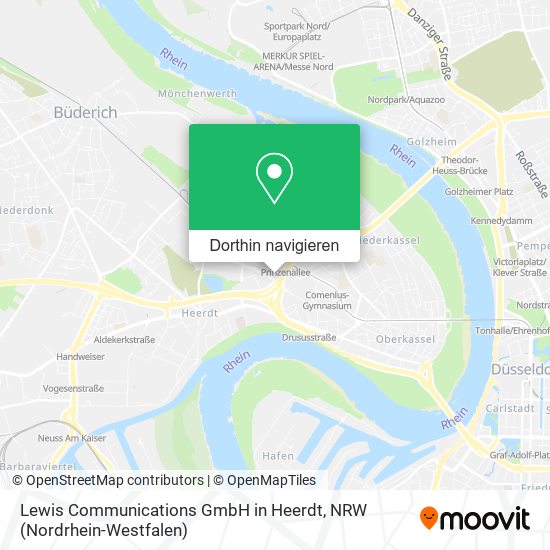 Lewis Communications GmbH in Heerdt Karte