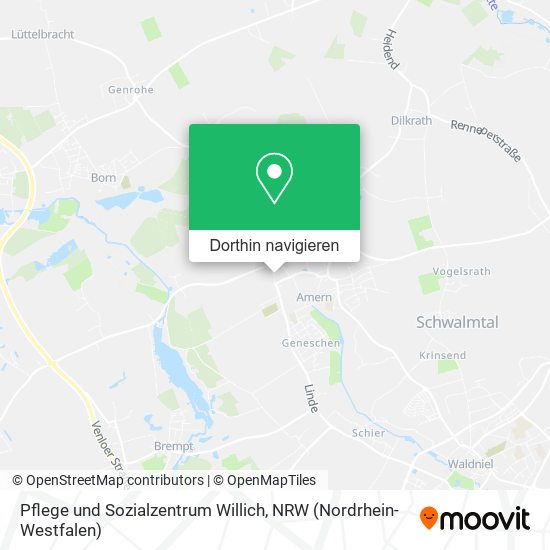 Pflege und Sozialzentrum Willich Karte