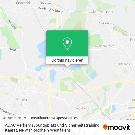 ADAC Verkehrsübungsplatz und Sicherheitstraining Kaarst Karte