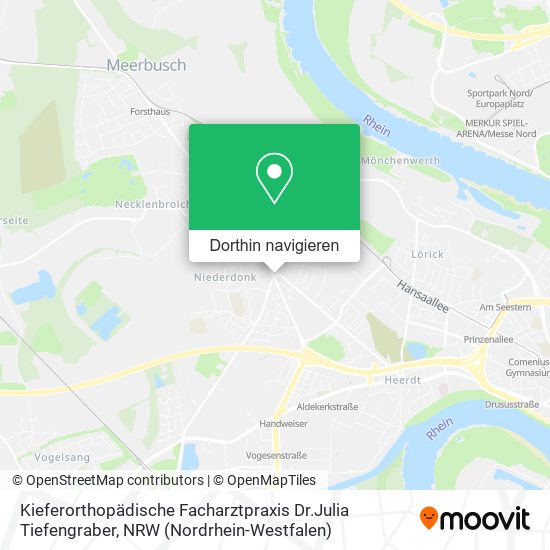 Kieferorthopädische Facharztpraxis Dr.Julia Tiefengraber Karte