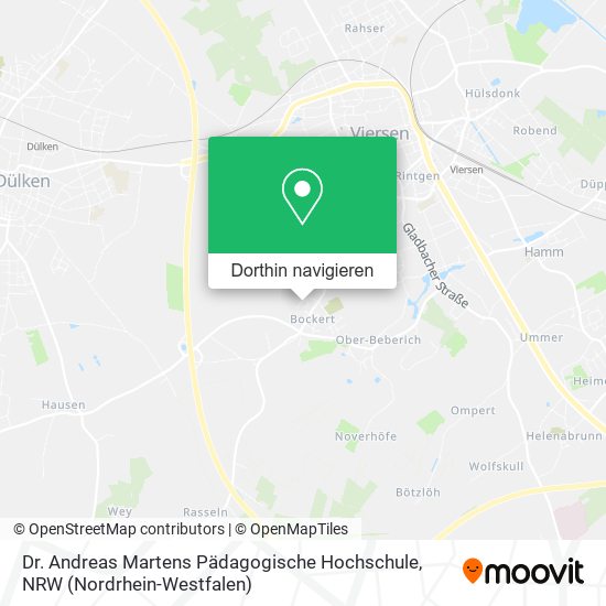 Dr. Andreas Martens Pädagogische Hochschule Karte