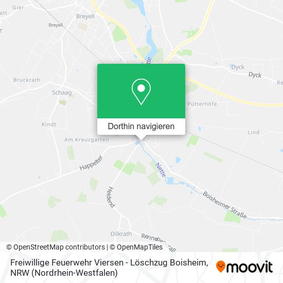 Freiwillige Feuerwehr Viersen - Löschzug Boisheim Karte