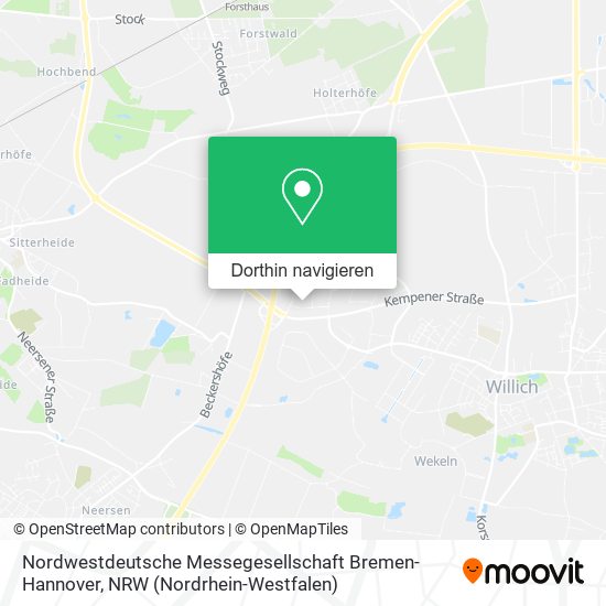 Nordwestdeutsche Messegesellschaft Bremen-Hannover Karte