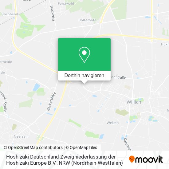 Hoshizaki Deutschland Zweigniederlassung der Hoshizaki Europe B.V. Karte