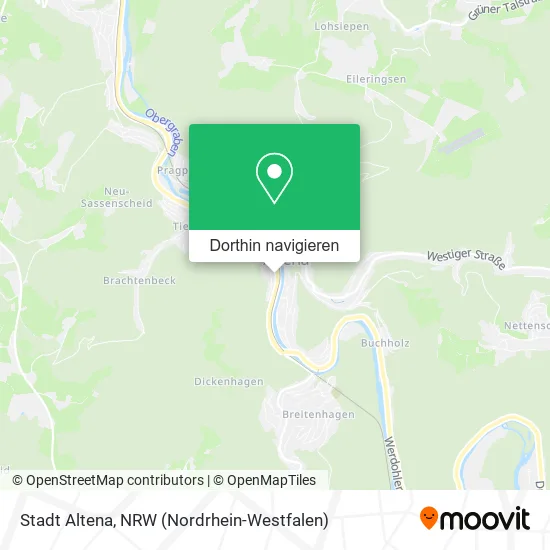 Stadt Altena Karte