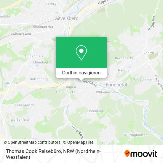 Thomas Cook Reisebüro Karte