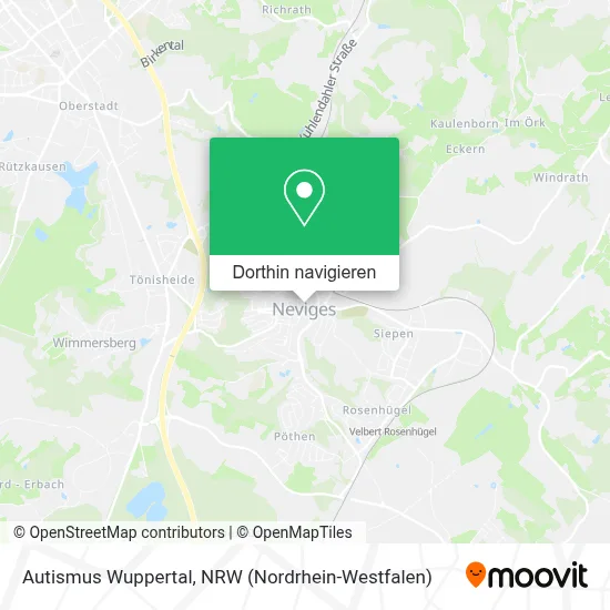 Autismus Wuppertal Karte