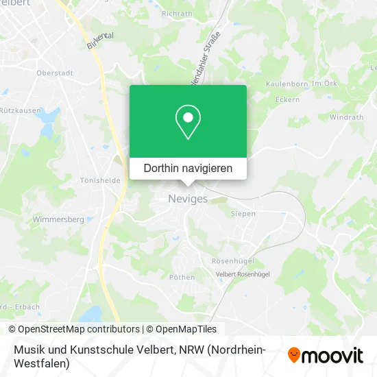 Musik und Kunstschule Velbert Karte