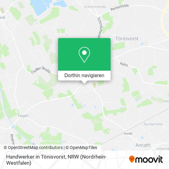 Handwerker in Tönisvorst Karte