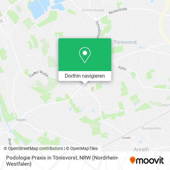 Podologie Praxis in Tönisvorst Karte