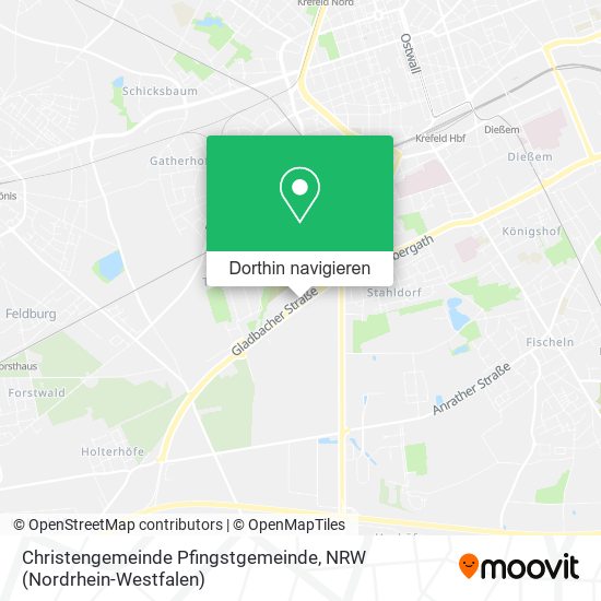 Christengemeinde Pfingstgemeinde Karte