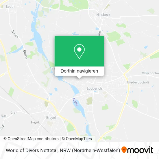 World of Divers Nettetal Karte
