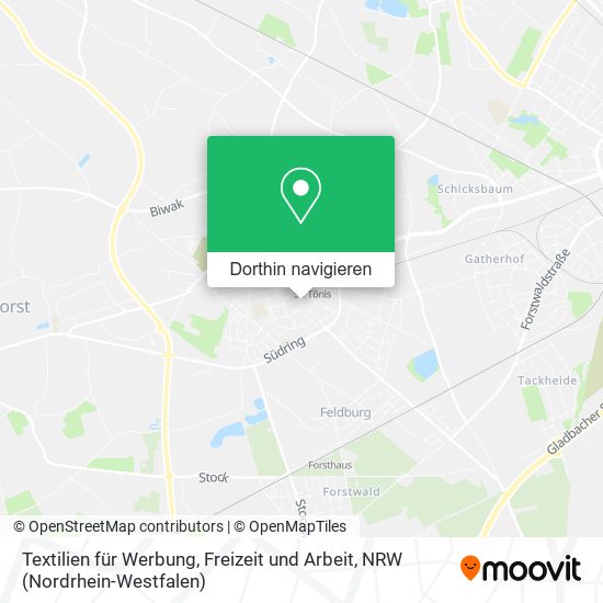 Textilien für Werbung, Freizeit und Arbeit Karte