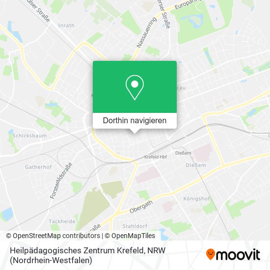 Heilpädagogisches Zentrum Krefeld Karte