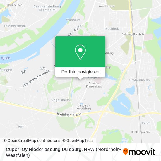 Cupori Oy Niederlassung Duisburg Karte