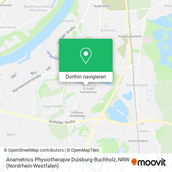 Anametrics Physiotherapie Duisburg-Buchholz Karte