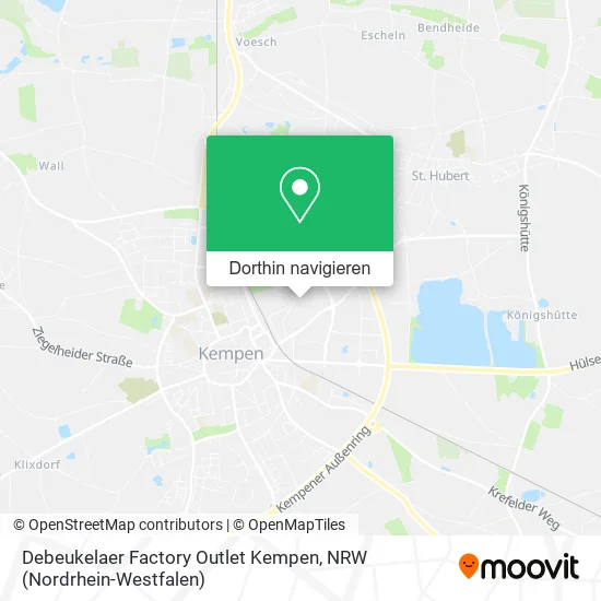 Debeukelaer Factory Outlet Kempen Karte