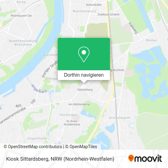 Kiosk Sittardsberg Karte