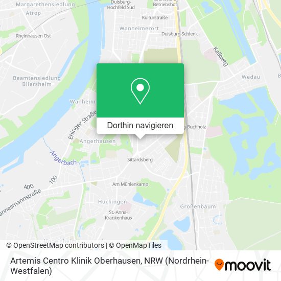 Artemis Centro Klinik Oberhausen Karte