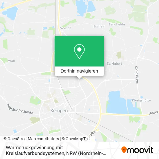 Wärmerückgewinnung mit Kreislaufverbundsystemen Karte