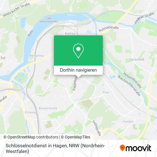 Schlüsselnotdienst in Hagen Karte