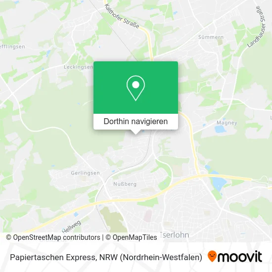 Papiertaschen Express Karte