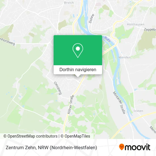 Zentrum Zehn Karte