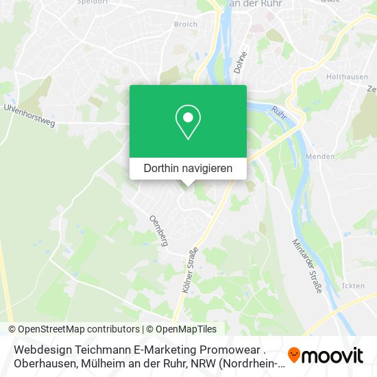 Webdesign Teichmann E-Marketing Promowear . Oberhausen, Mülheim an der Ruhr Karte