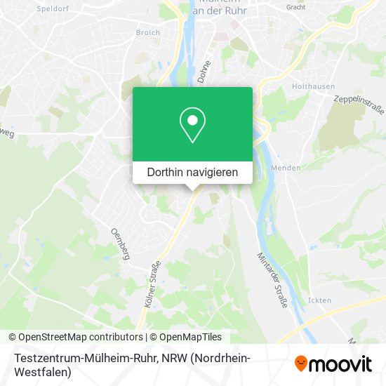 Testzentrum-Mülheim-Ruhr Karte