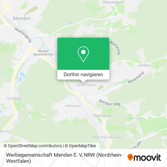 Werbegemeinschaft Menden E. V Karte