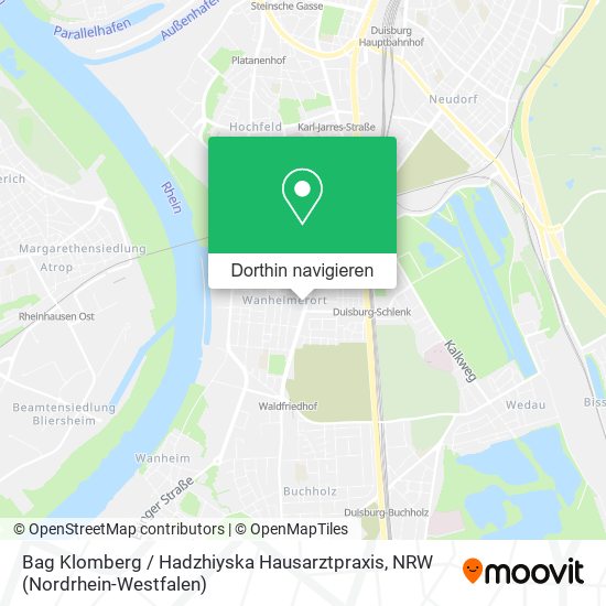 Bag Klomberg / Hadzhiyska Hausarztpraxis Karte