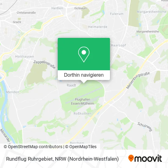 Rundflug Ruhrgebiet Karte