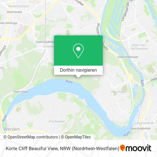 Korte Cliff Beauiful View Karte