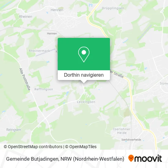 Gemeinde Butjadingen Karte