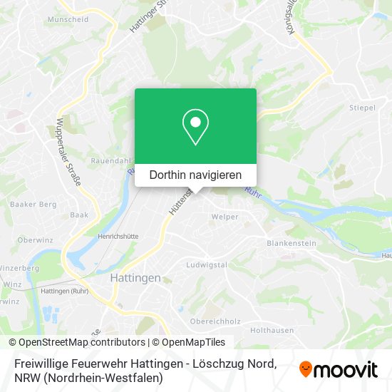 Freiwillige Feuerwehr Hattingen - Löschzug Nord Karte