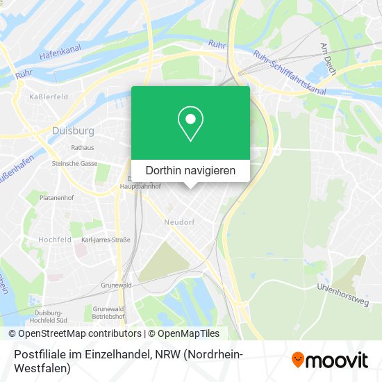 Postfiliale im Einzelhandel Karte