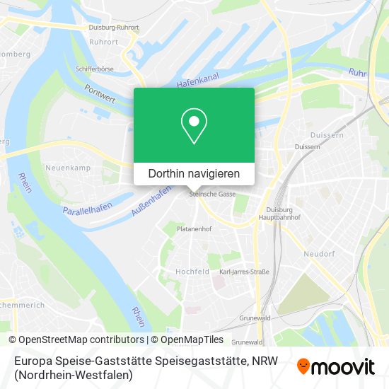 Europa Speise-Gaststätte Speisegaststätte Karte