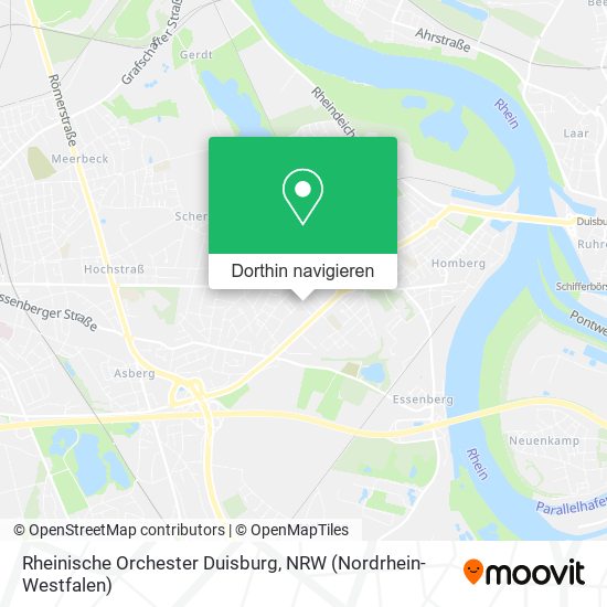Rheinische Orchester Duisburg Karte