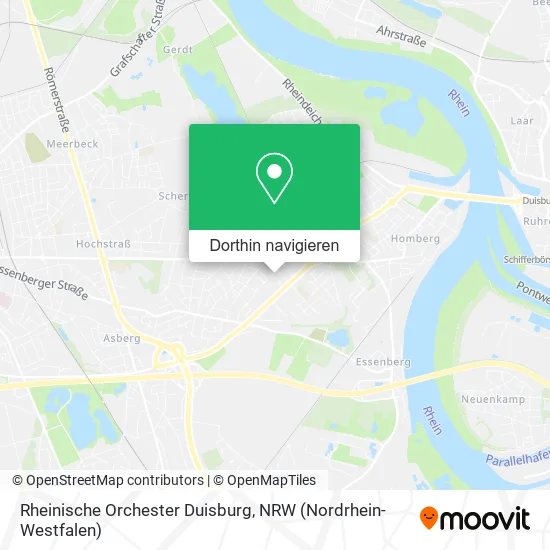 Rheinische Orchester Duisburg Karte