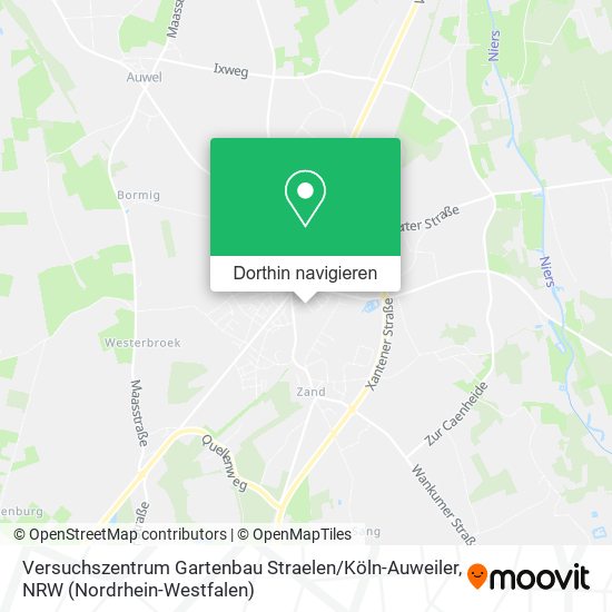 Versuchszentrum Gartenbau Straelen / Köln-Auweiler Karte