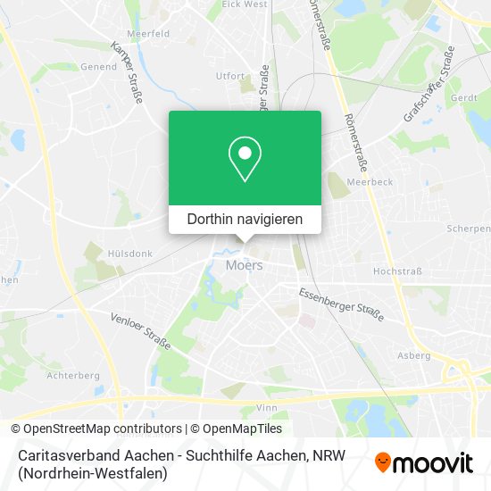 Caritasverband Aachen - Suchthilfe Aachen Karte
