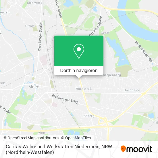 Caritas Wohn- und Werkstätten Niederrhein Karte