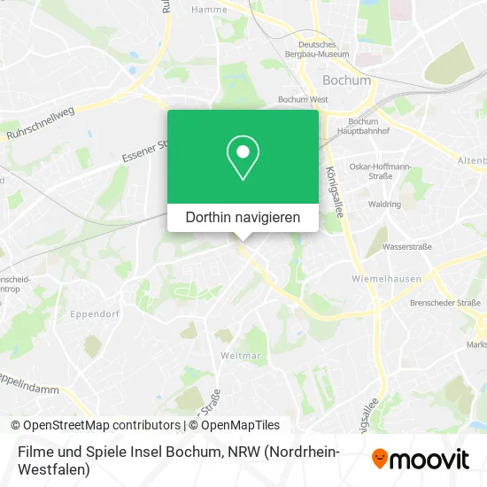 Filme und Spiele Insel Bochum Karte