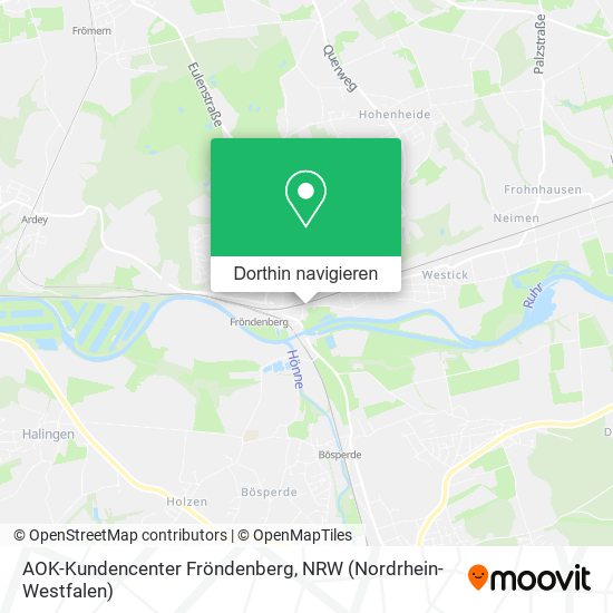 AOK-Kundencenter Fröndenberg Karte